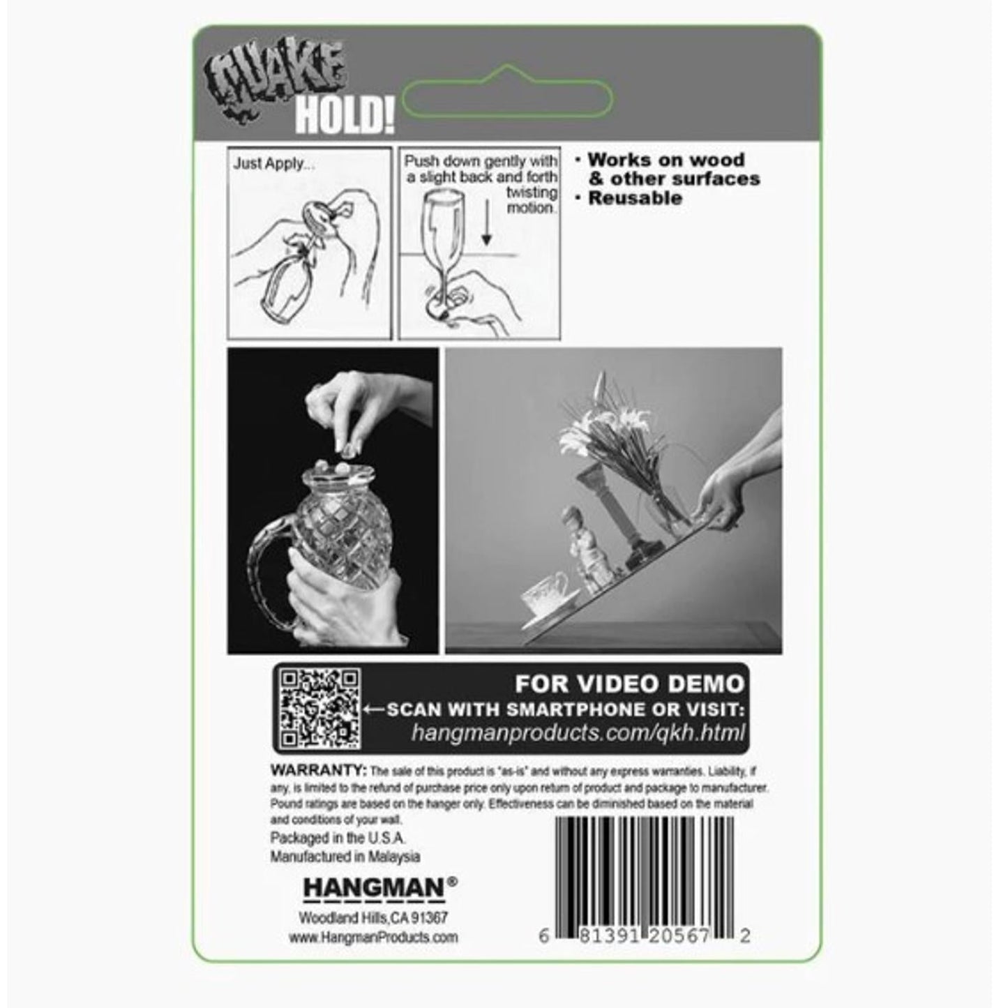 Hangman Quakehold Museum Putty - Stop Items Sliding/Moving
