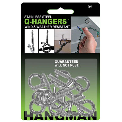 Hangman Stainless Steel Christmas Light Q Hangers (20 Pack) QH-20
