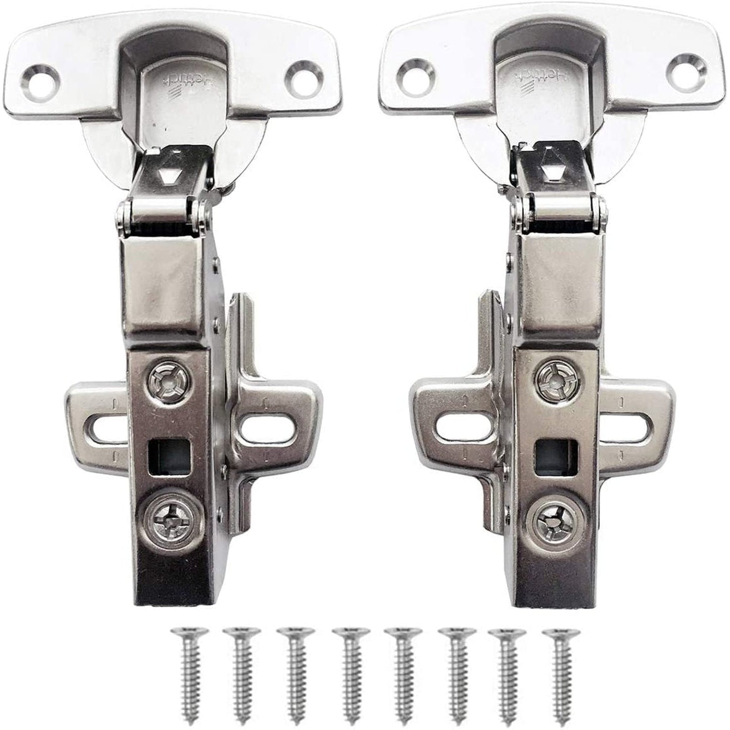 Hettich Sensys 8645i 110° Half Overlay Soft Close Hinge & Mounting Plate TH52 (2 Pack)