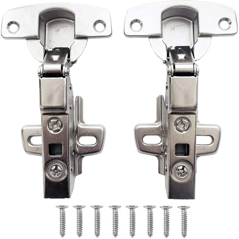 Hettich Sensys 8645i 110° Half Overlay Soft Close Hinge & Mounting Plate TH52 (2 Pack)