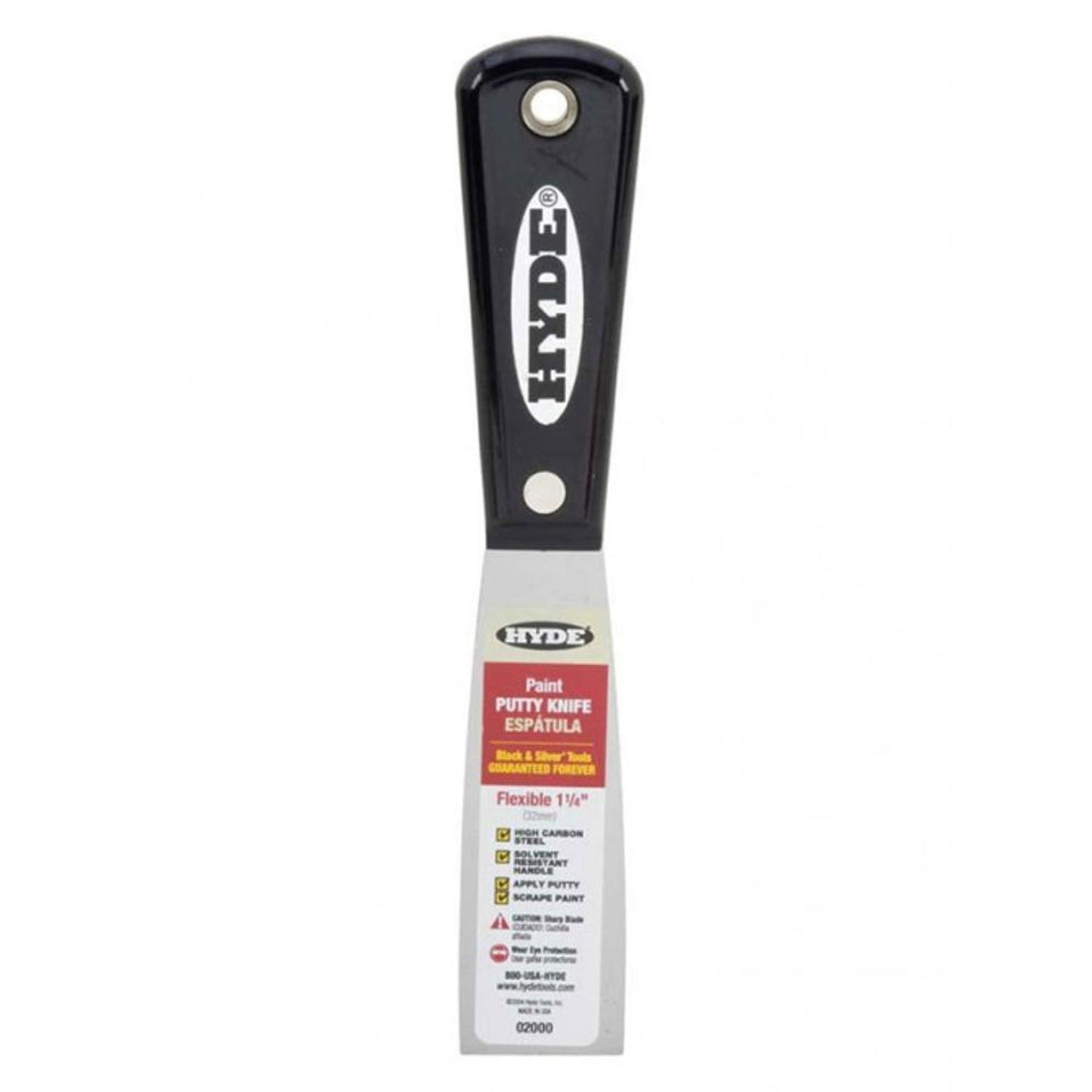 Hyde 02000 Flexible Carbon Steel Putty Knife / Scraper 32mm (1-1/4")