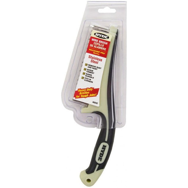 Hyde 46842 Maxxgrip Pro Stainless Steel Wire Brush 28cm (11")