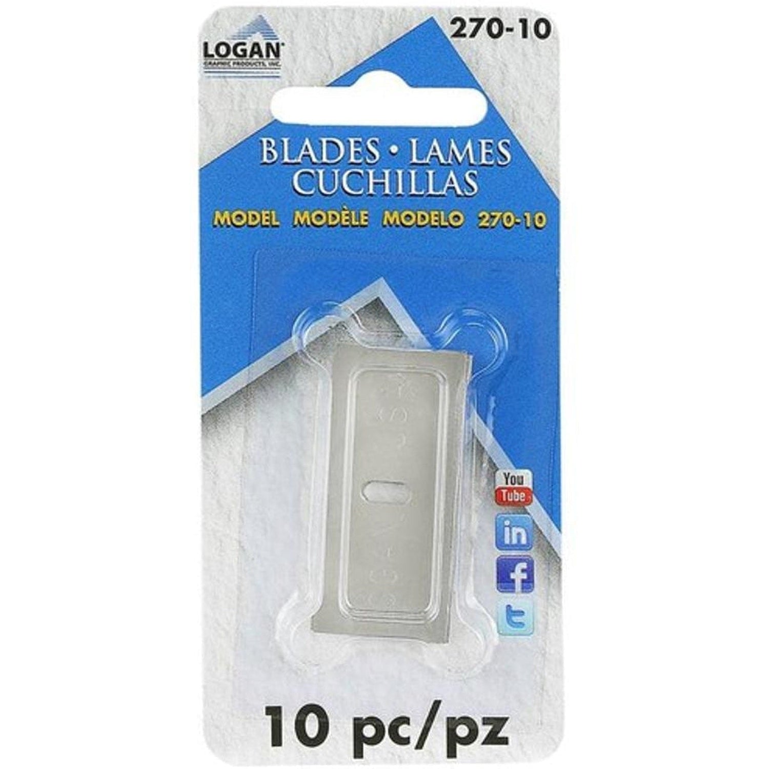 Logan 270 Mountcutter Blades Card Pack Of 10 Fits Most Models Go Hardware