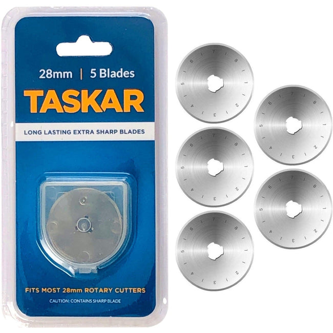 Taskar 28mm Rotary Cutter Blades (5 Pack)