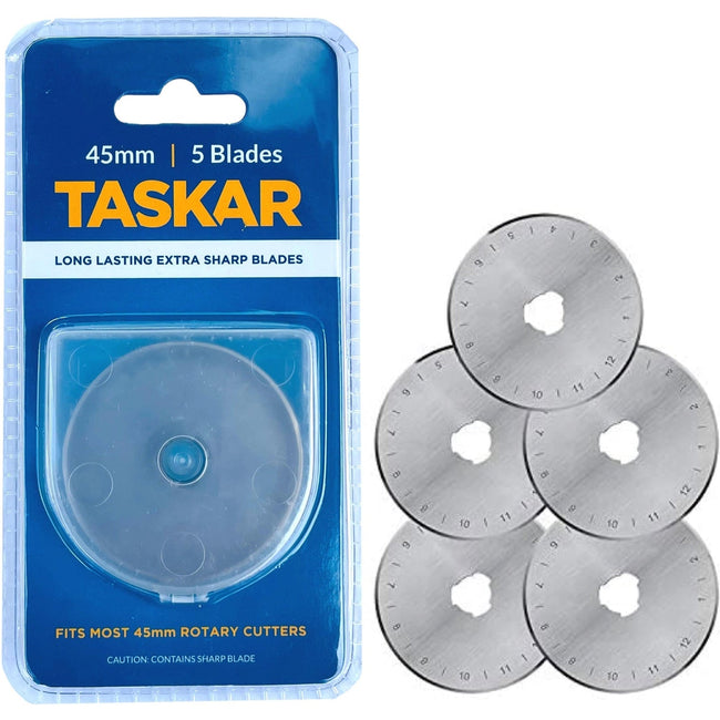 Taskar 45mm Rotary Cutter Blades (5 Pack)