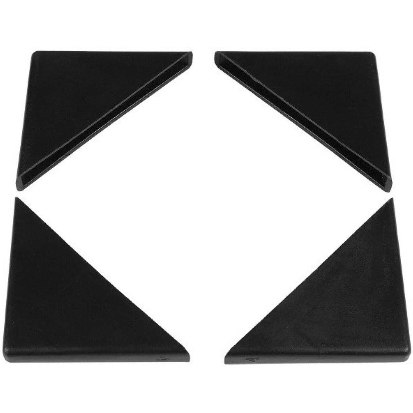 Taskar Black Plastic Glass Corner Protectors 4mm (20 Pack)
