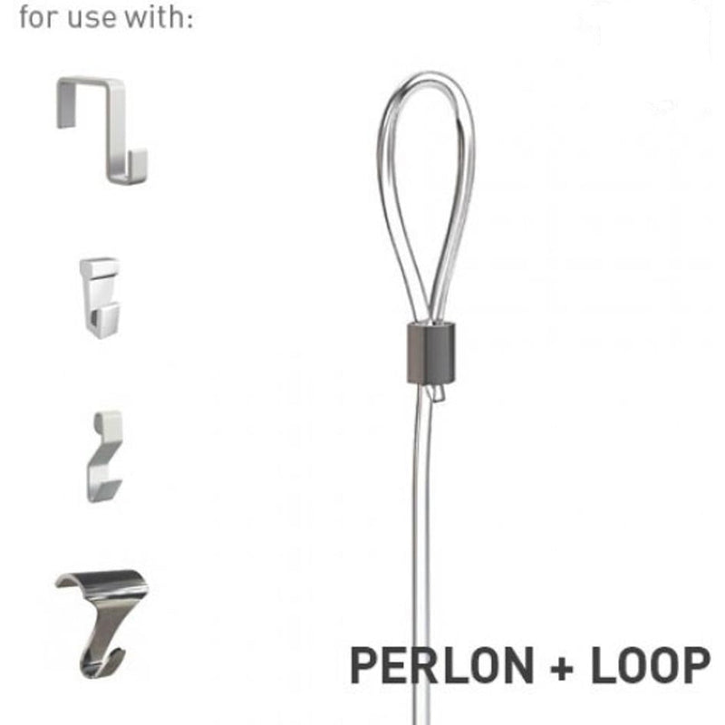 Taskar Perlon Cord & Loop Picture Hanging Gallery Rail 2mm 250cm