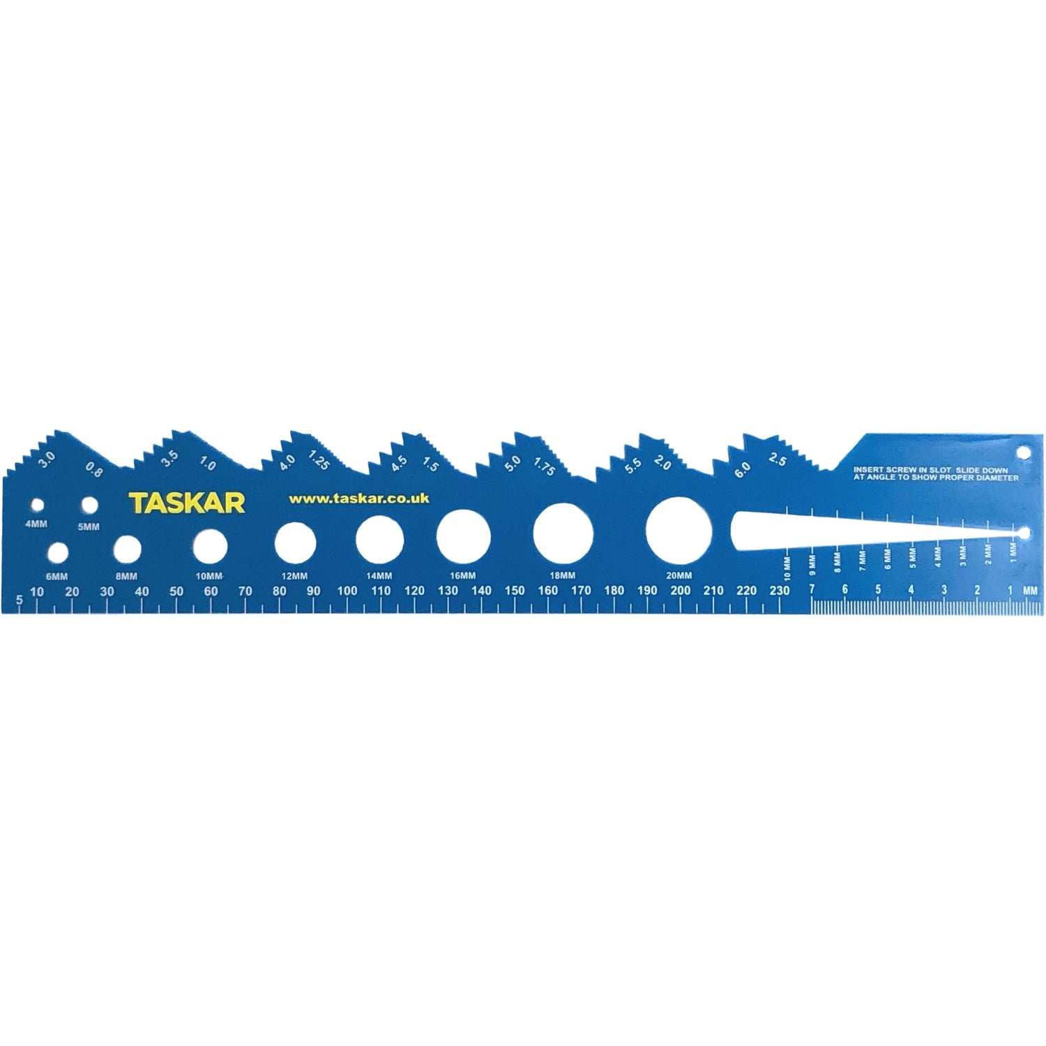 Taskar Screw Diameter & Thread Pitch Gauge Ruler (Metric) – Go Hardware