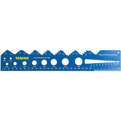 Taskar Screw Diameter & Thread Pitch Gauge Ruler (Metric)