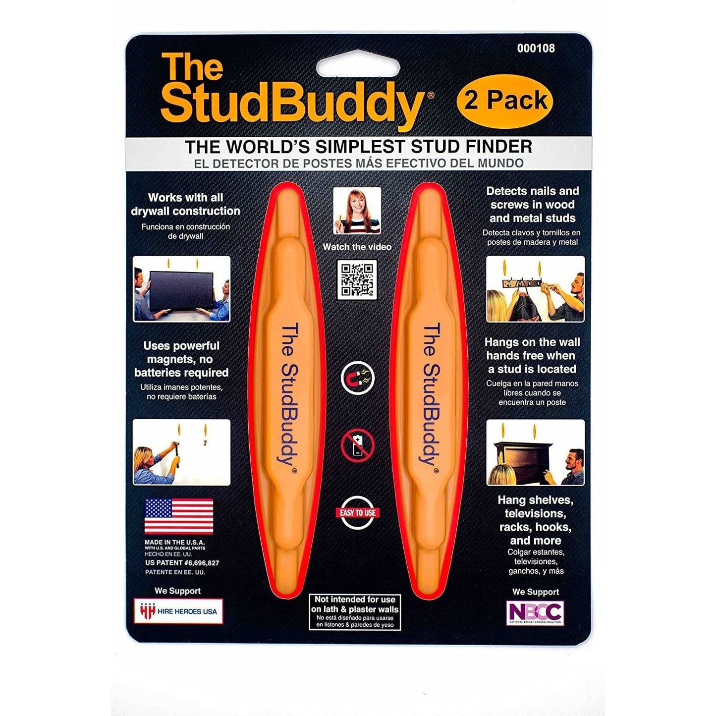 The StudBuddy Magnetic Stud Finder (2 Pack)