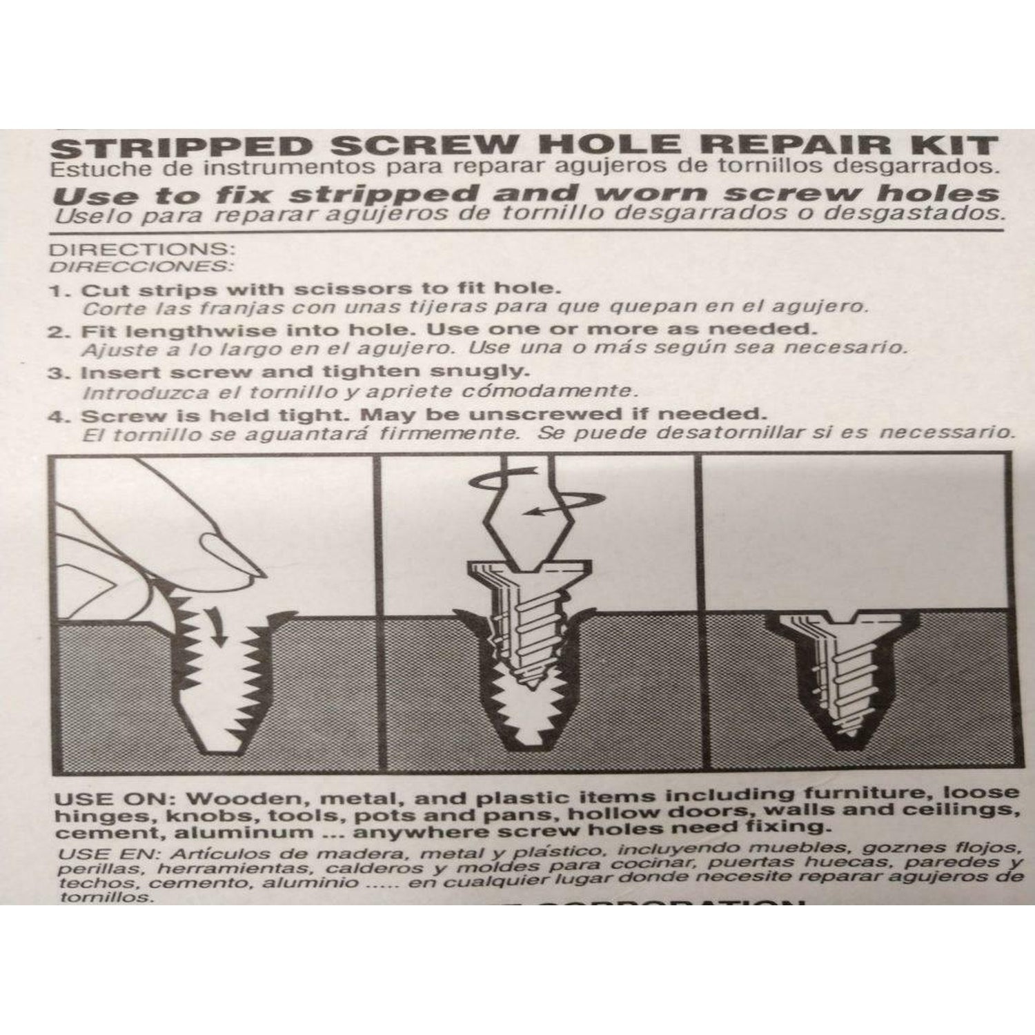 Woodmate's Mr. Grip Stripped Screw Hole Repair Kit – Go Hardware