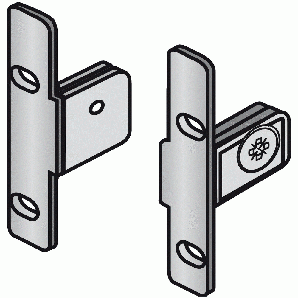 Hettich 79174 Multitech Front Drawer Bracket Connector 54mm (Pair)